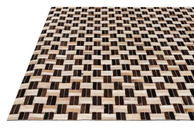Detail image of 4' 11 x 7' 10 Cowhide - Patchwork Rug