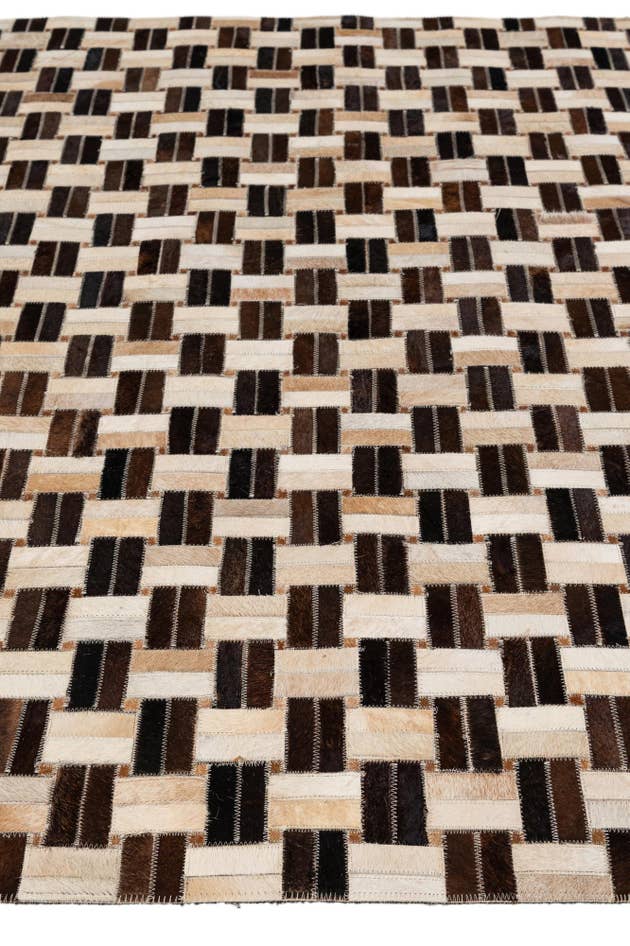 Detail image of 4' 11 x 7' 10 Cowhide - Patchwork Rug