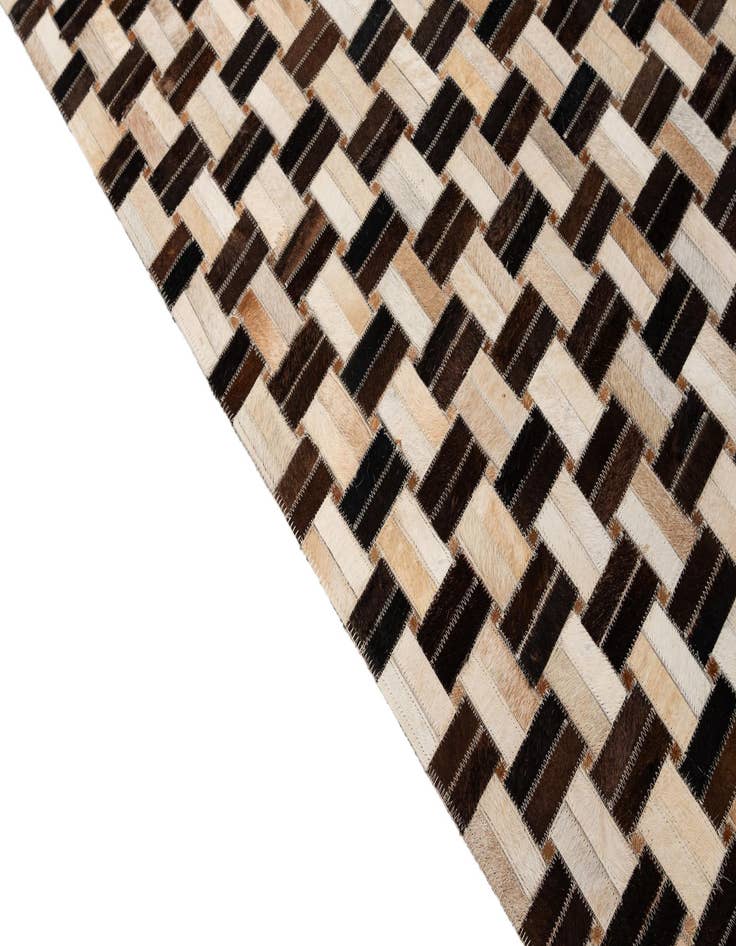 Detail image of 4' 11 x 7' 10 Cowhide - Patchwork Rug