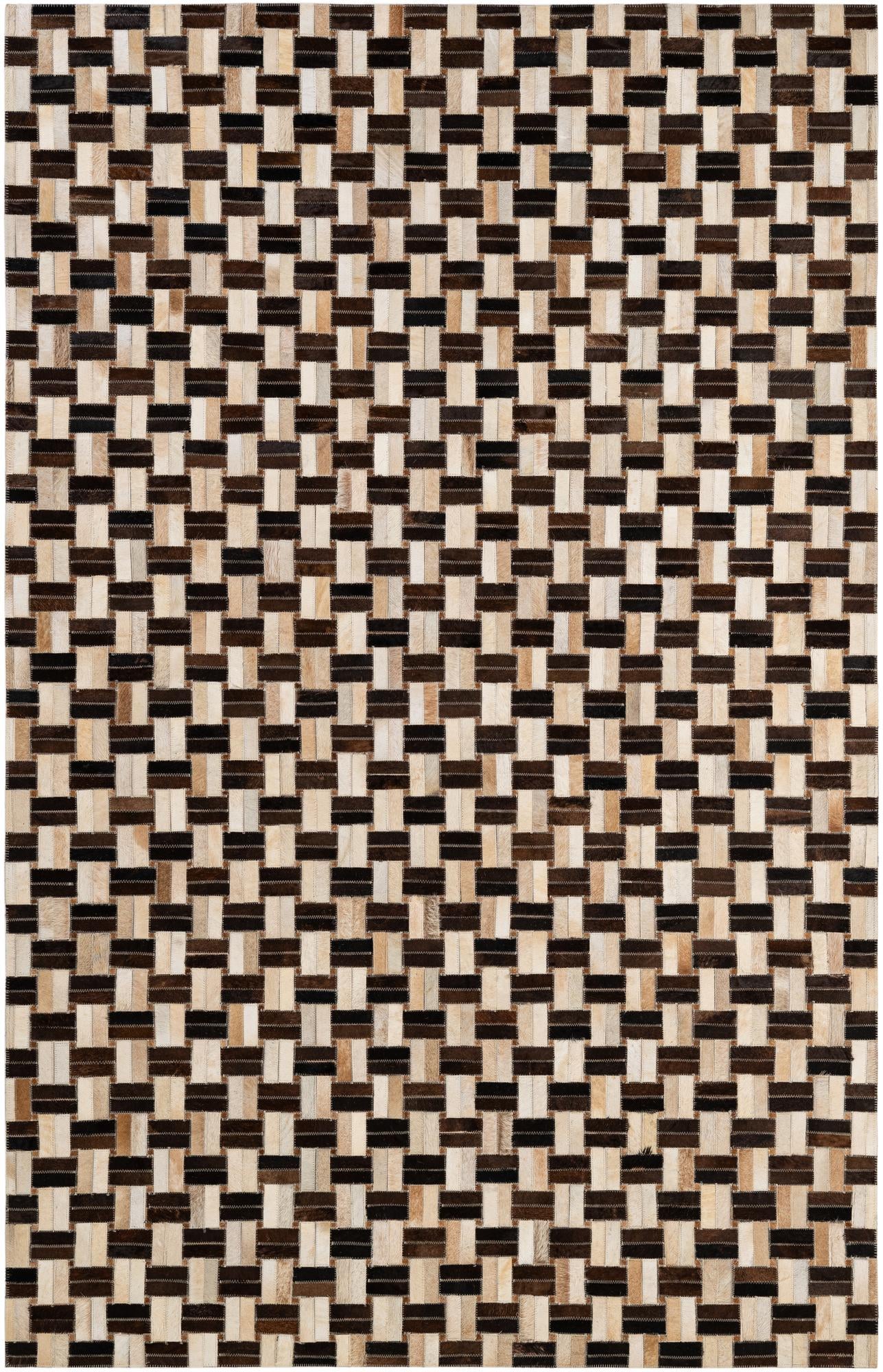 4' 11 x 7' 10 Cowhide - Patchwork Rug