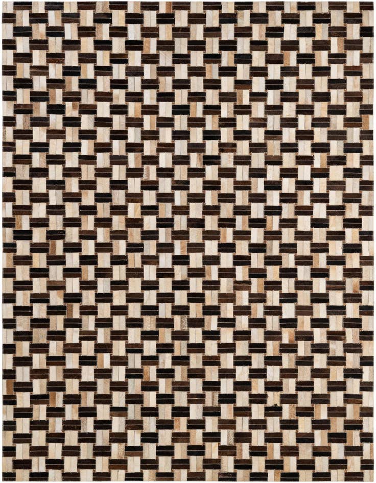 Detail image of 4' 11 x 7' 10 Cowhide - Patchwork Rug