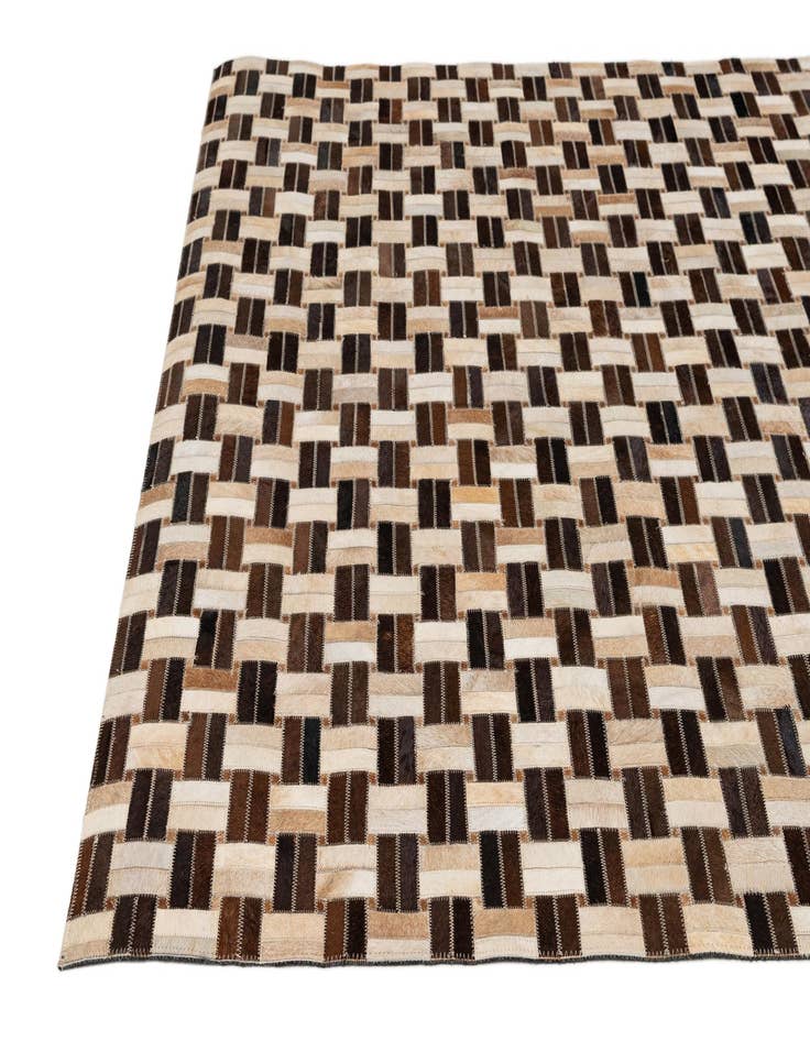 Detail image of 4' 11 x 7' 10 Cowhide - Patchwork Rug