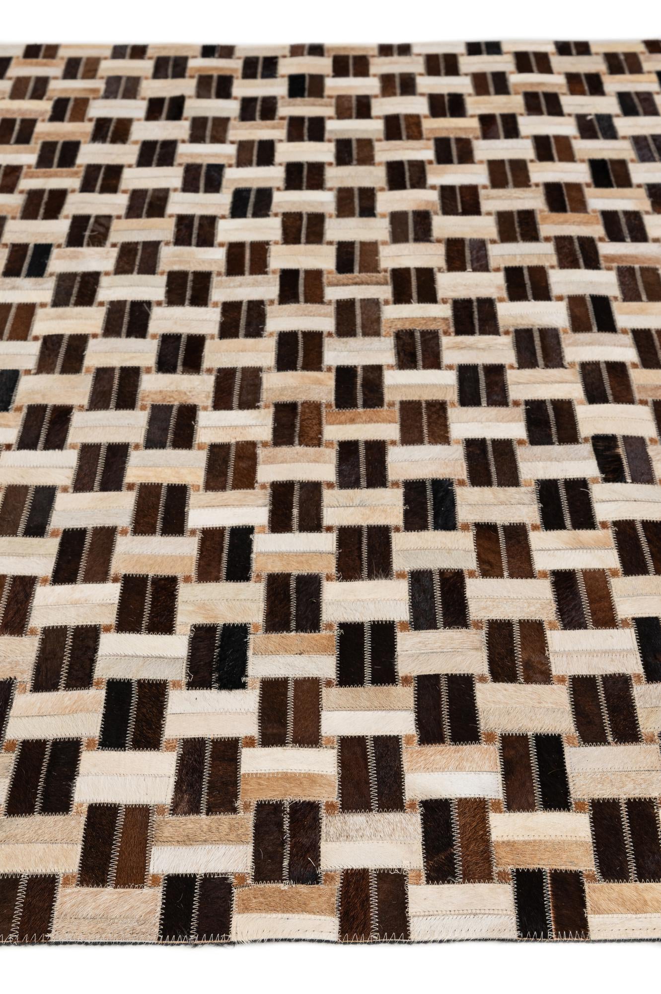 4' 11 x 7' 10 Cowhide - Patchwork Rug
