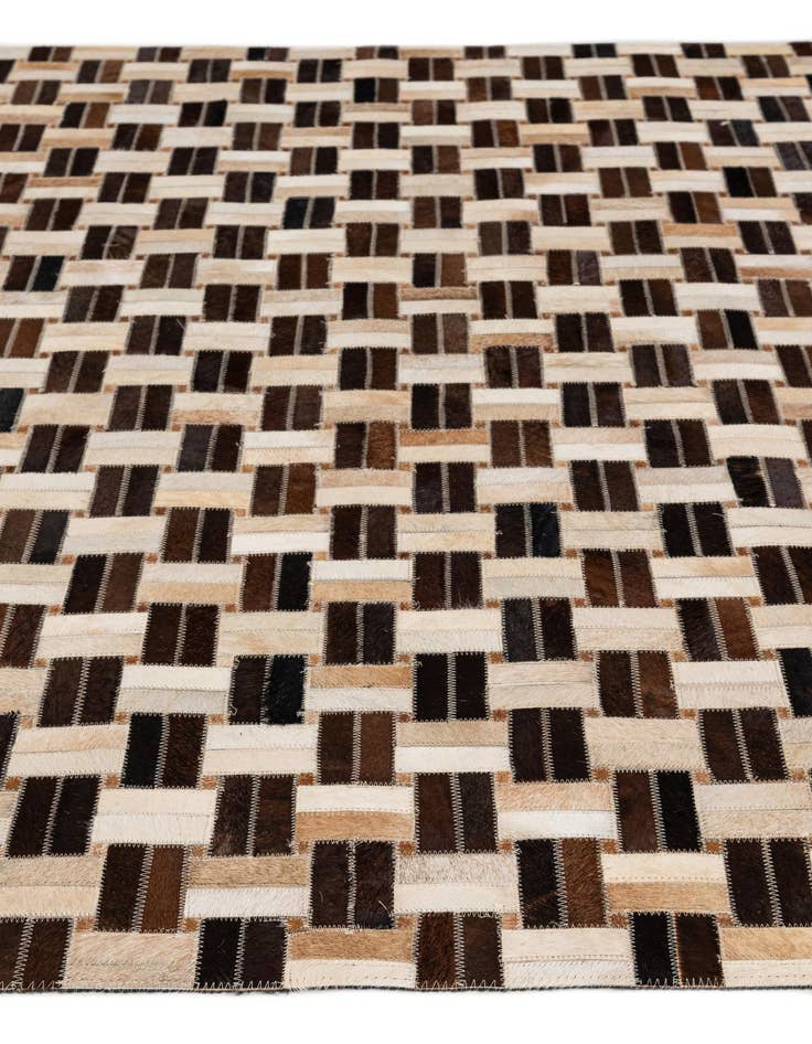 Detail image of 4' 11 x 7' 10 Cowhide - Patchwork Rug
