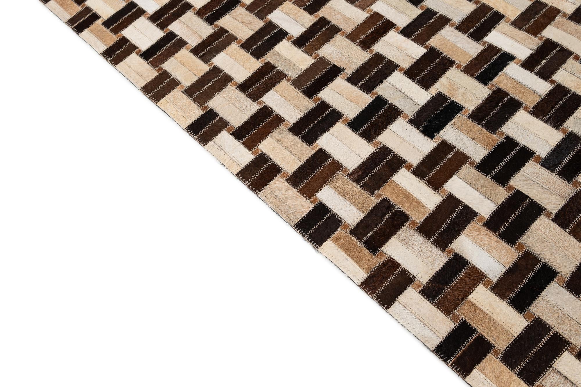 4' 11 x 7' 10 Cowhide - Patchwork Rug