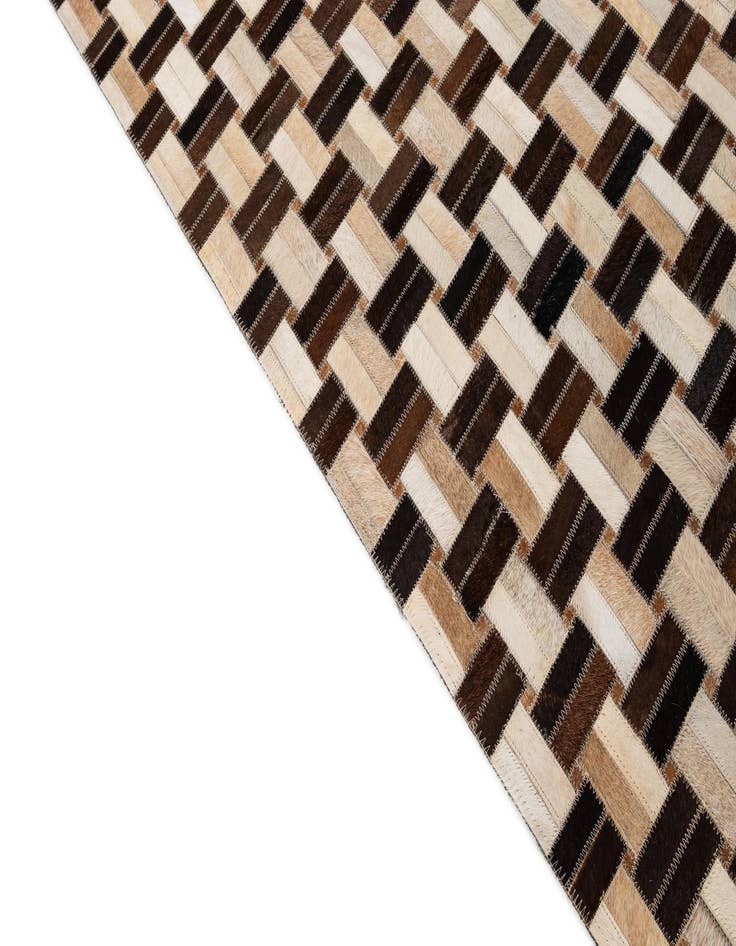 Detail image of 4' 11 x 7' 10 Cowhide - Patchwork Rug