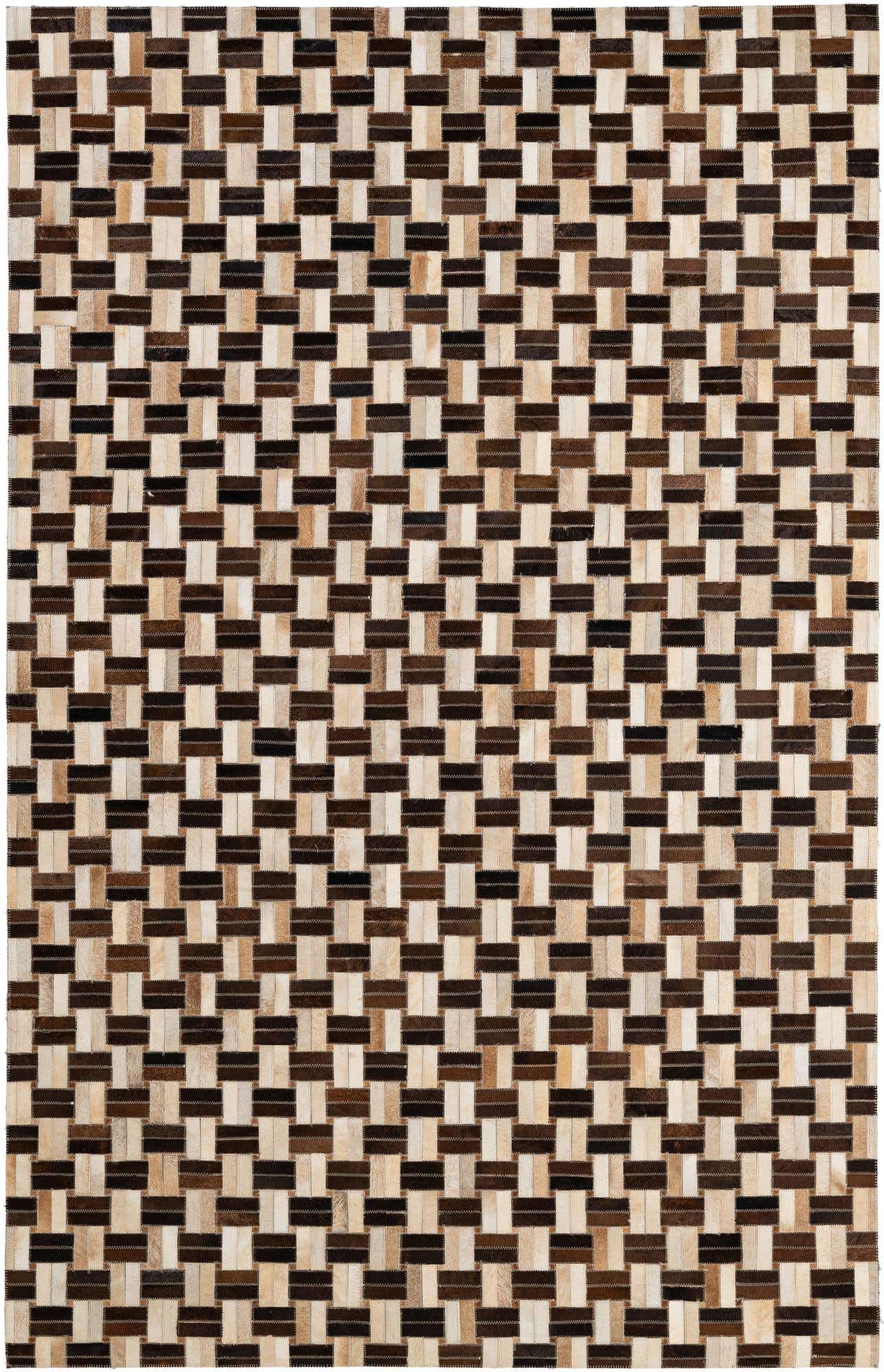 4' 11 x 7' 10 Cowhide - Patchwork Rug