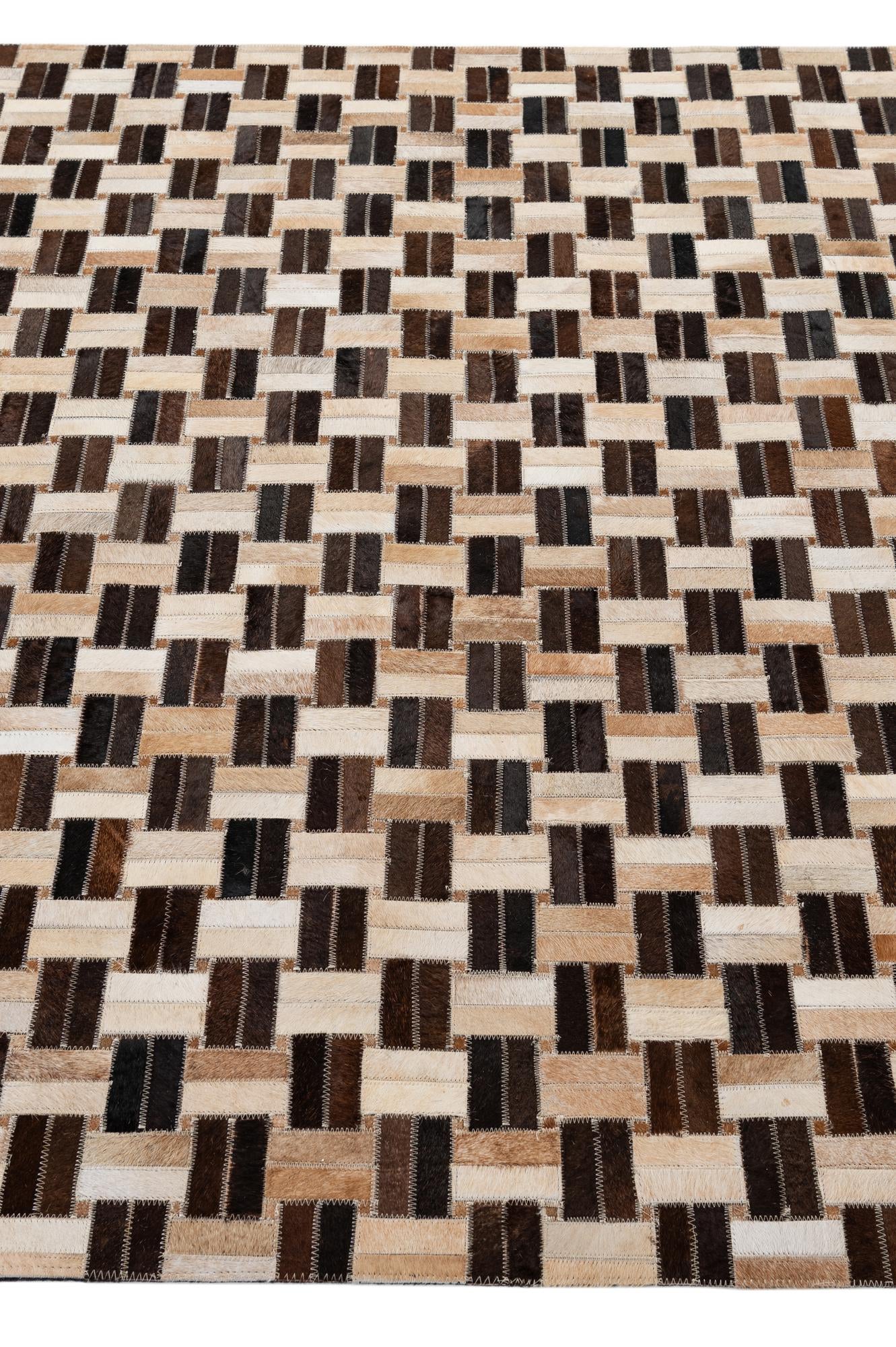 5' x 7' 10 Cowhide - Patchwork Rug