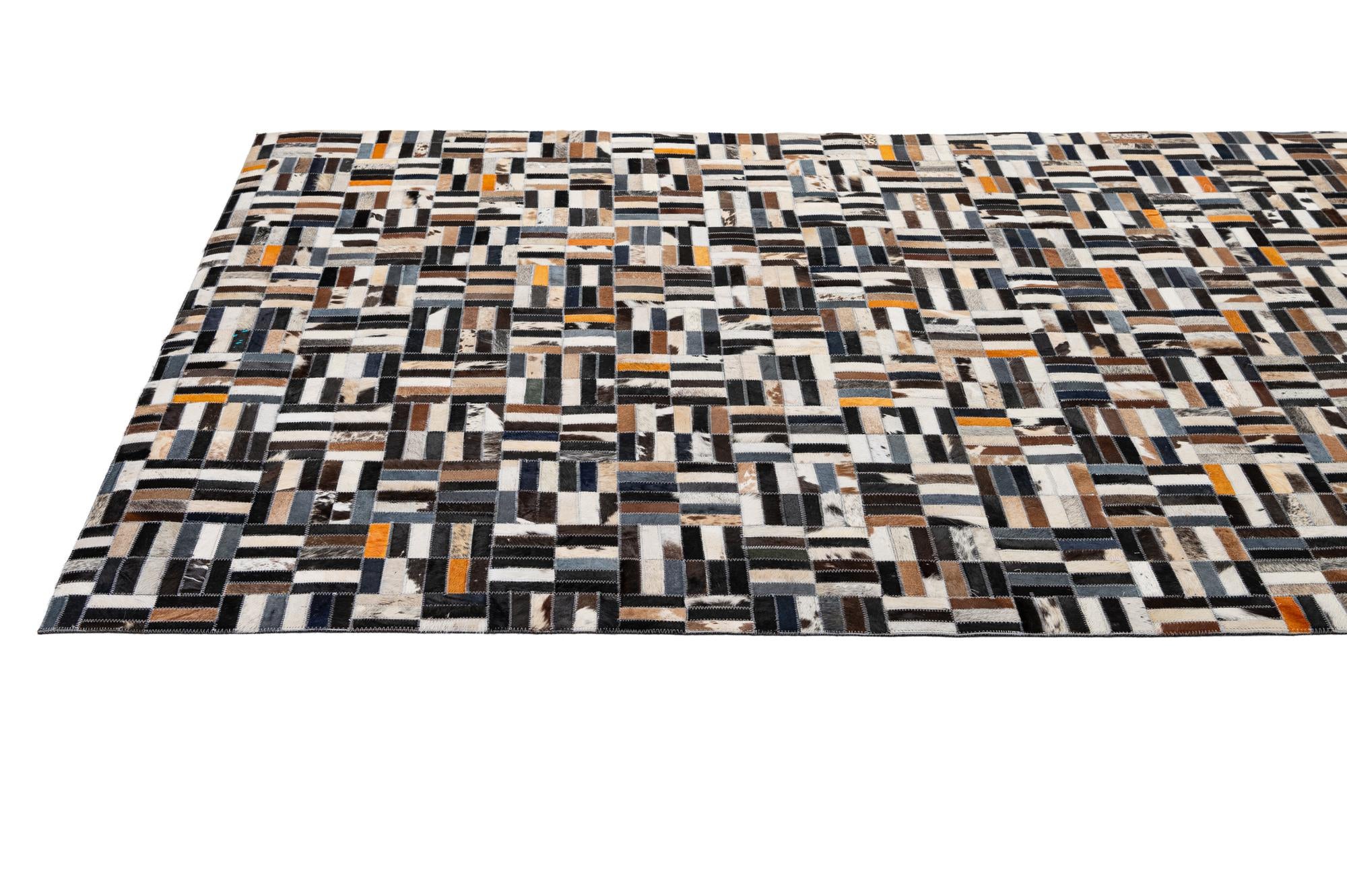 5' 3 x 8' Cowhide - Patchwork Rug