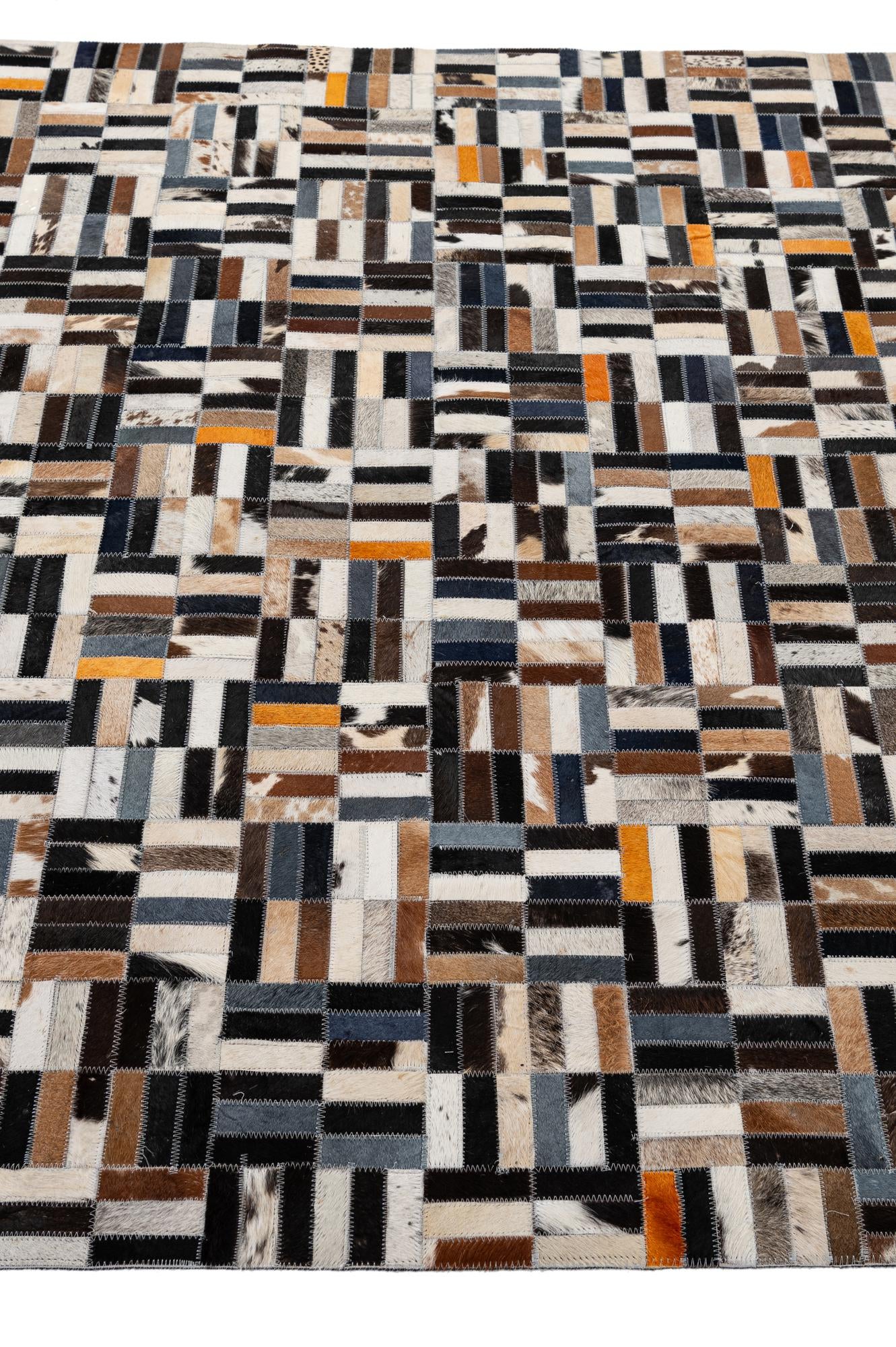 5' 3 x 8' Cowhide - Patchwork Rug