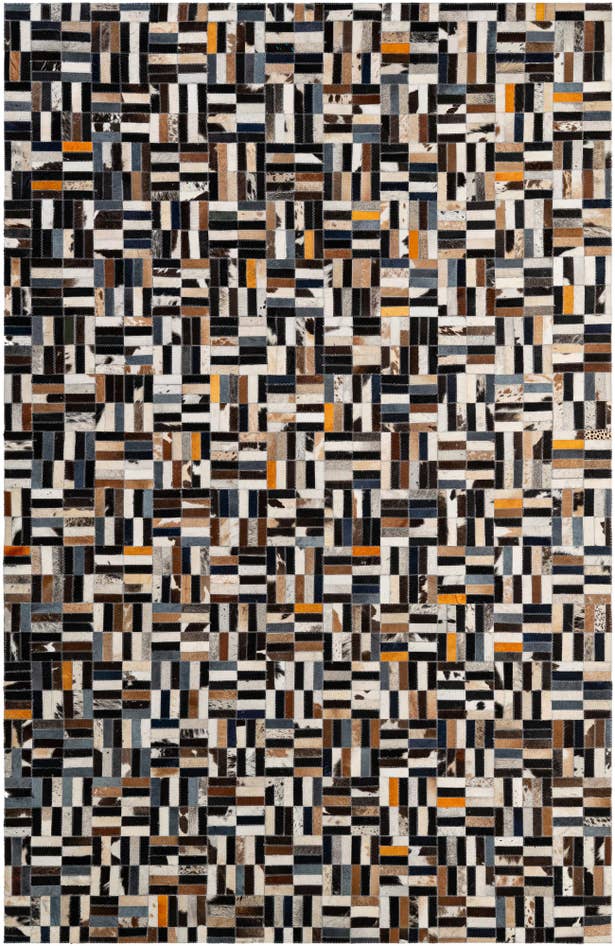 Detail image of 5' 3 x 8' Cowhide - Patchwork Rug