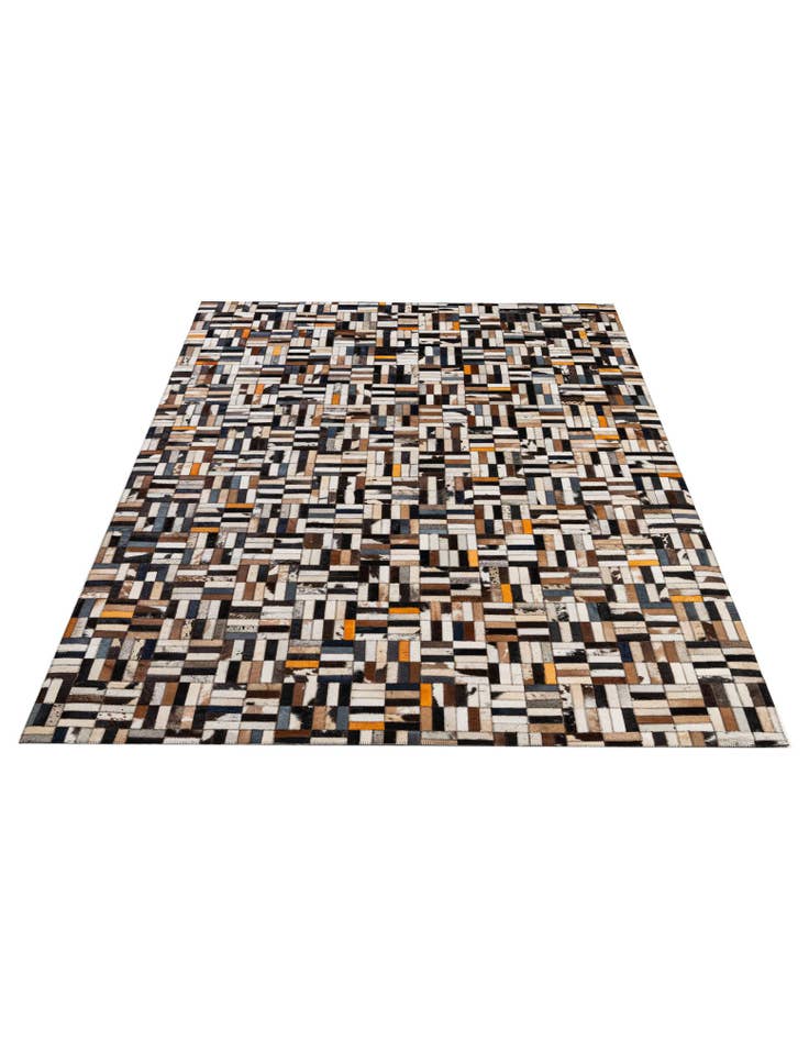 Detail image of 5' 3 x 8' Cowhide - Patchwork Rug
