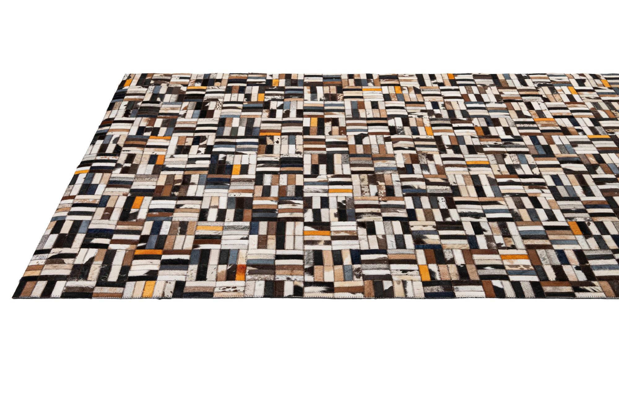 5' 3 x 8' Cowhide - Patchwork Rug