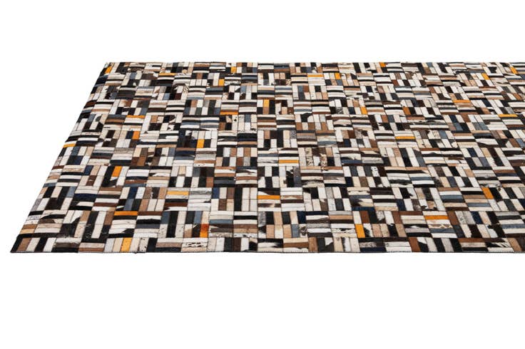 Detail image of 5' 3 x 8' Cowhide - Patchwork Rug