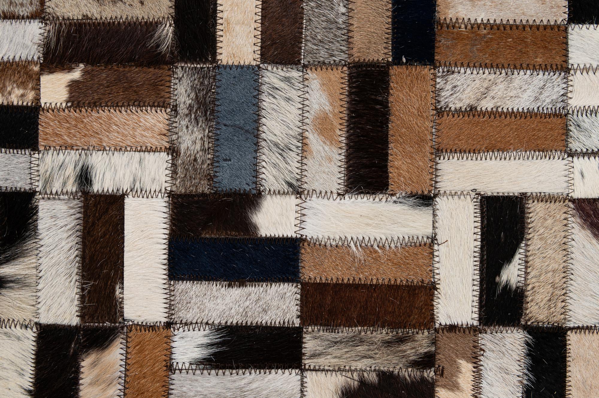 5' 3 x 8' Cowhide - Patchwork Rug