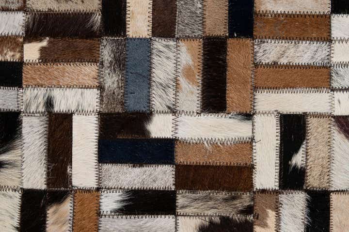 5' 3 x 8' Cowhide - Patchwork Rug