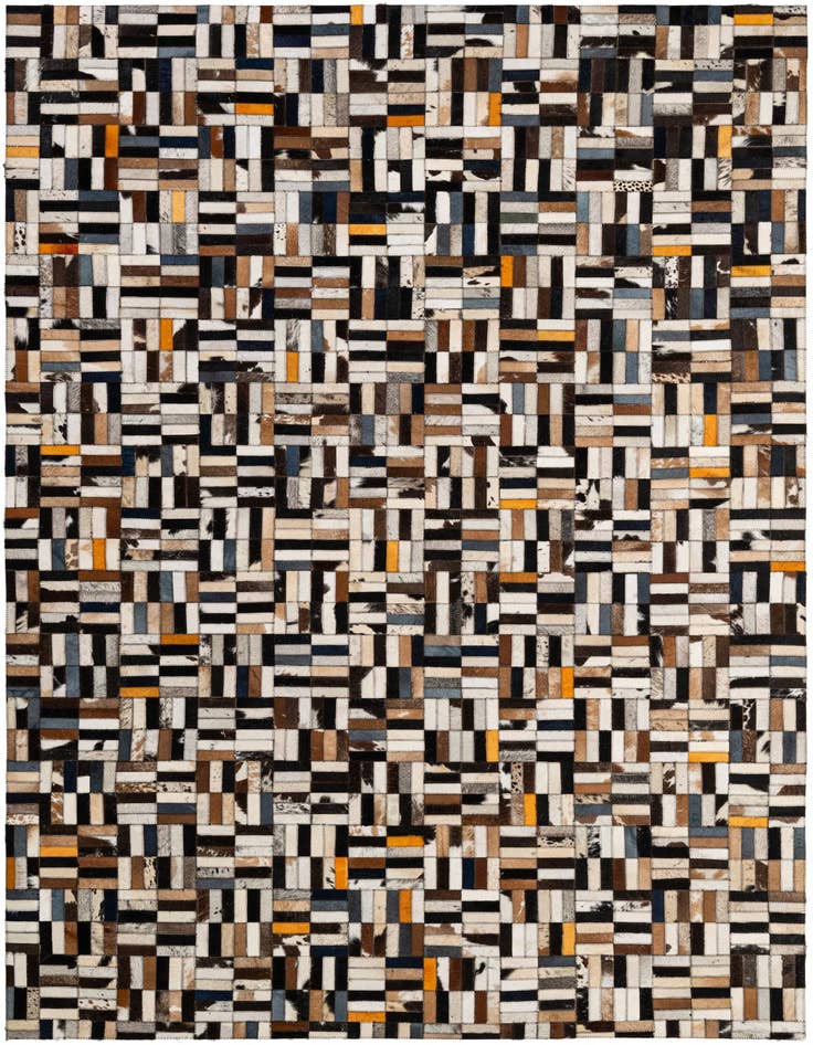 Detail image of 5' 3 x 8' Cowhide - Patchwork Rug