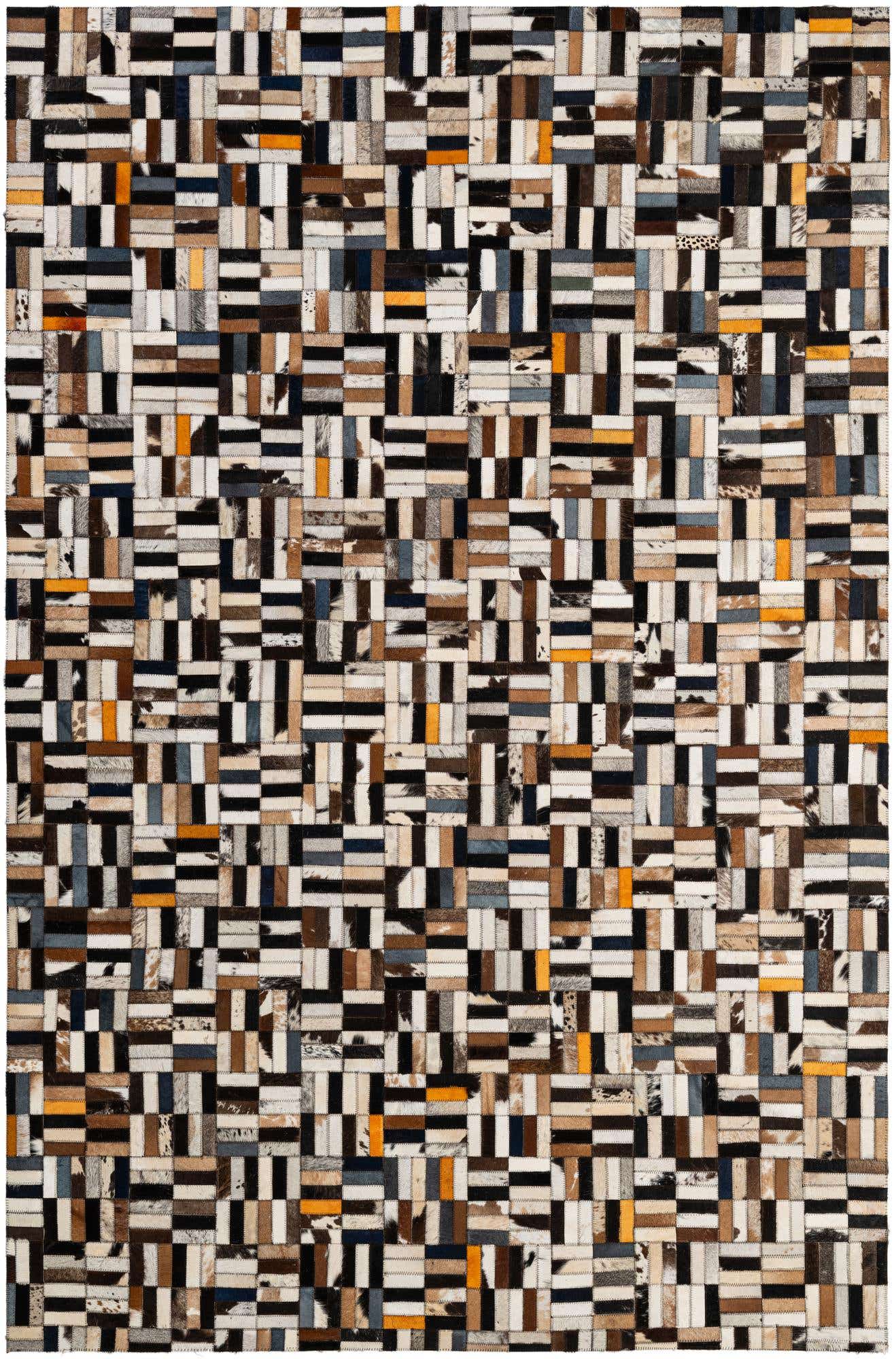 5' 3 x 8' Cowhide - Patchwork Rug