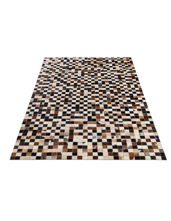 5' 1 x 8' Cowhide - Patchwork Rug