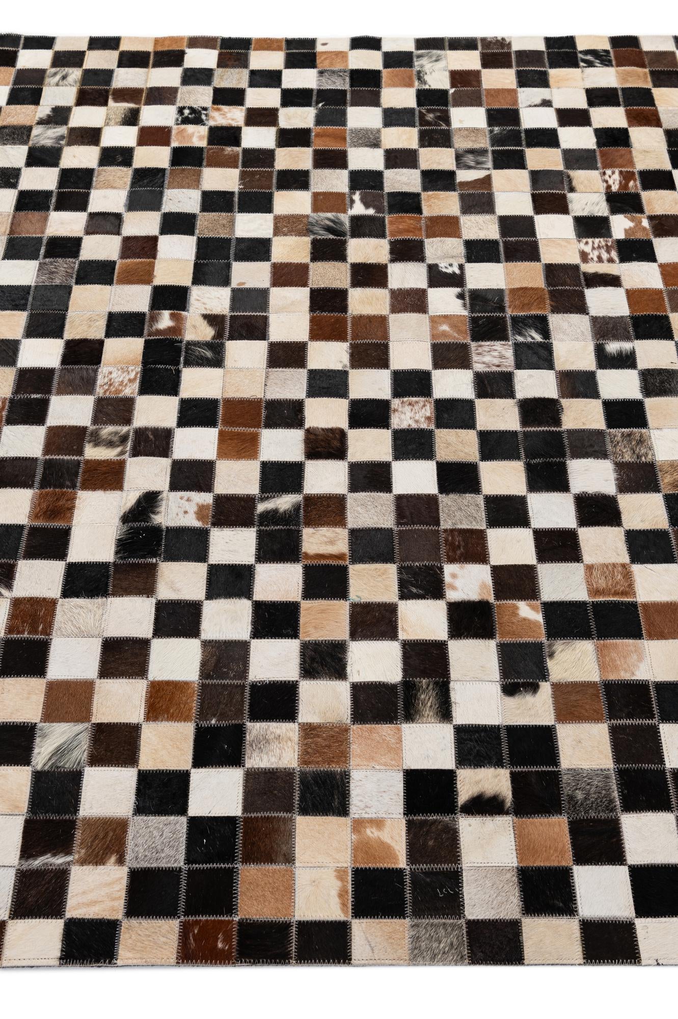 5' 1 x 8' Cowhide - Patchwork Rug