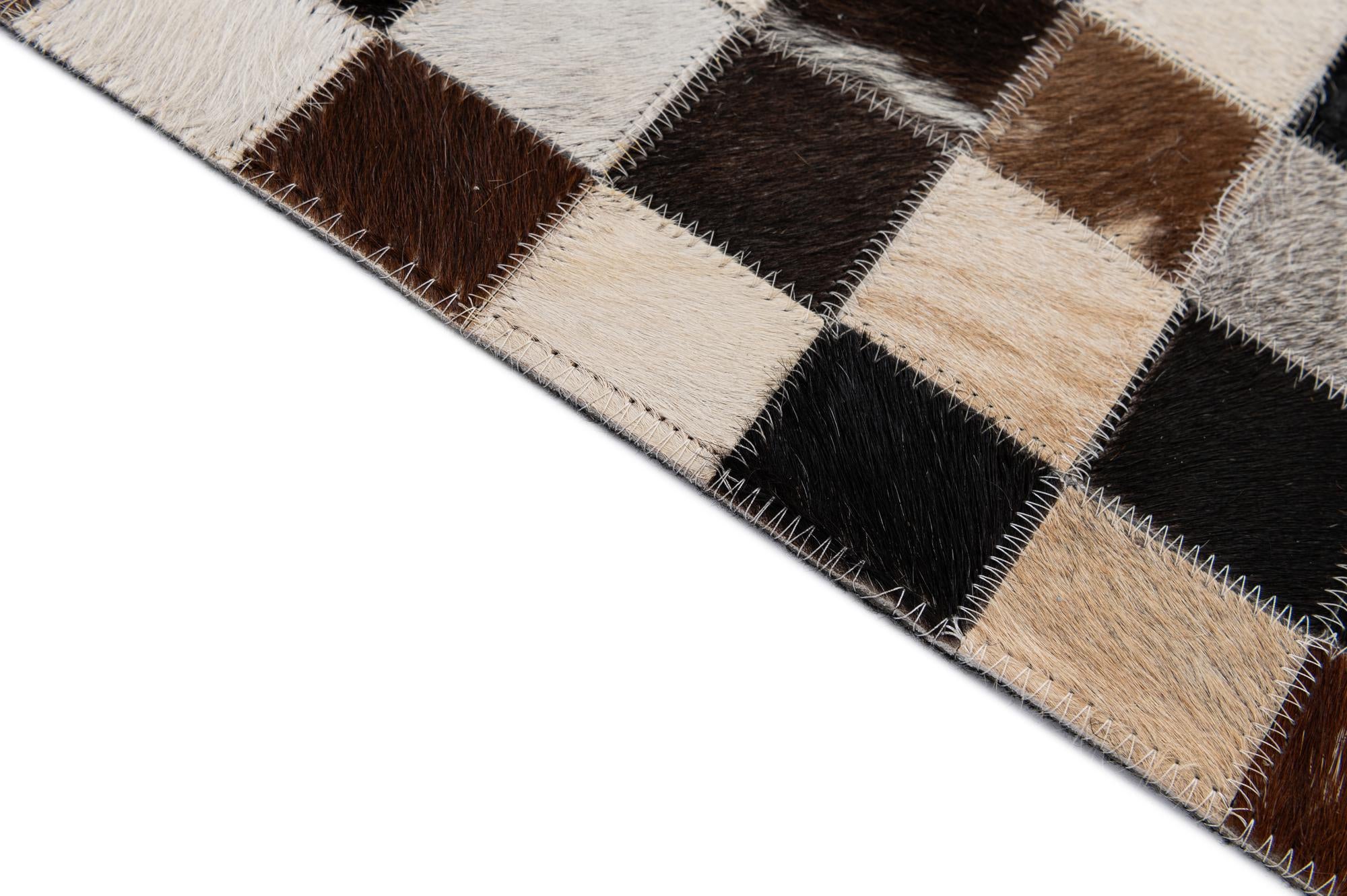 5' 1 x 8' Cowhide - Patchwork Rug