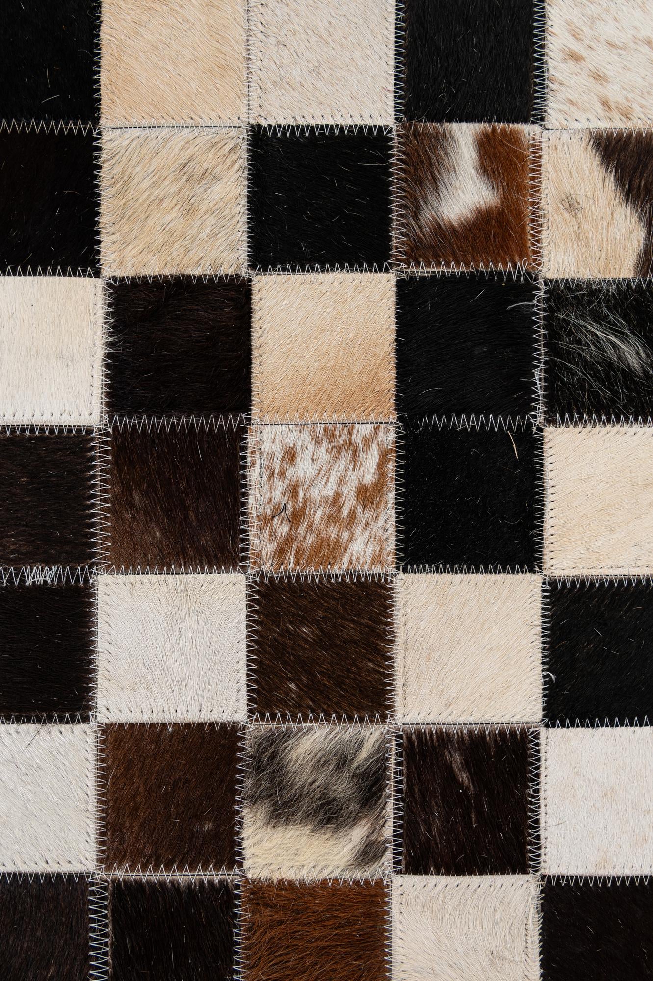 5' 1 x 8' Cowhide - Patchwork Rug