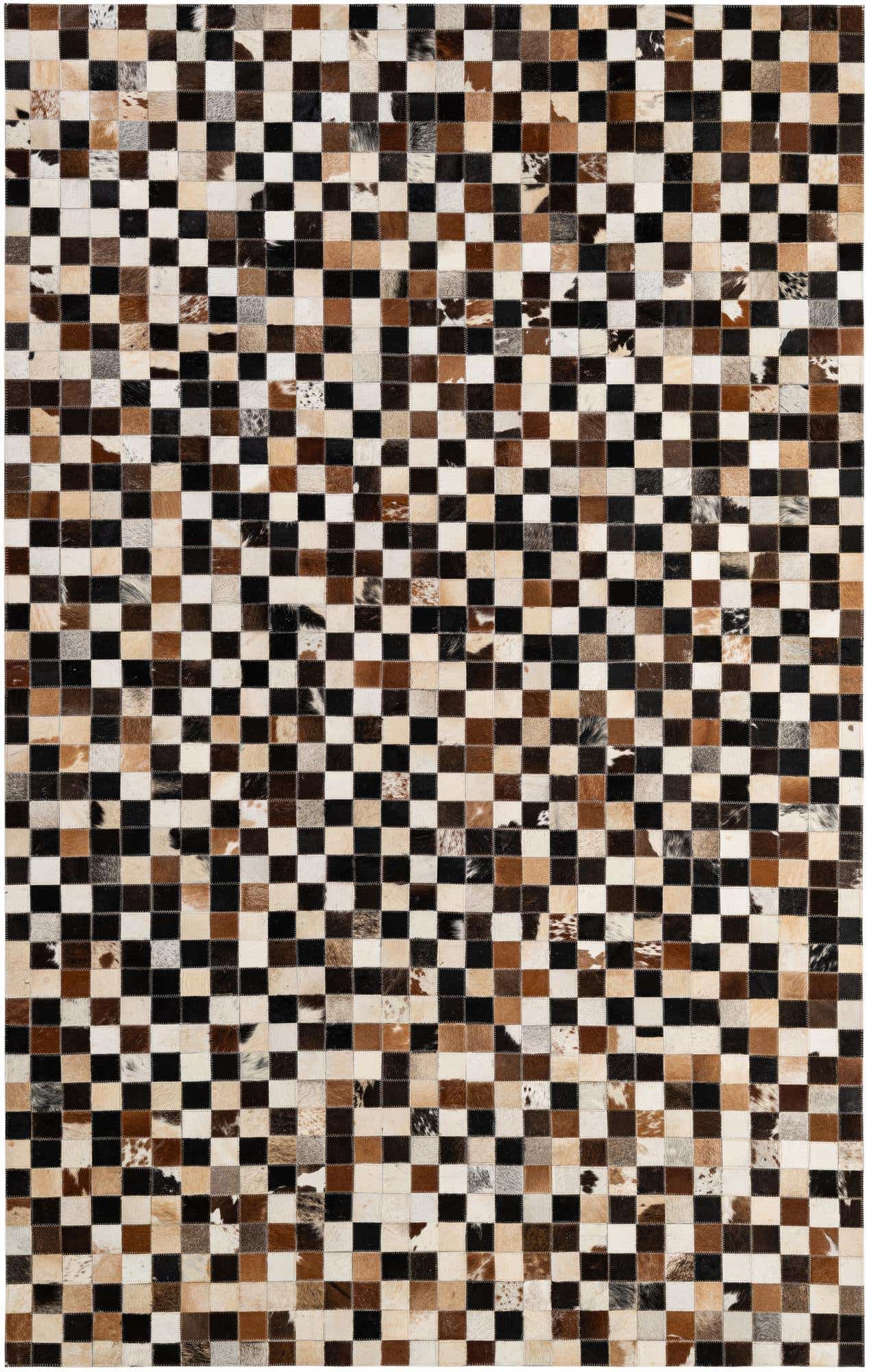 5' 1 x 8' Cowhide - Patchwork Rug