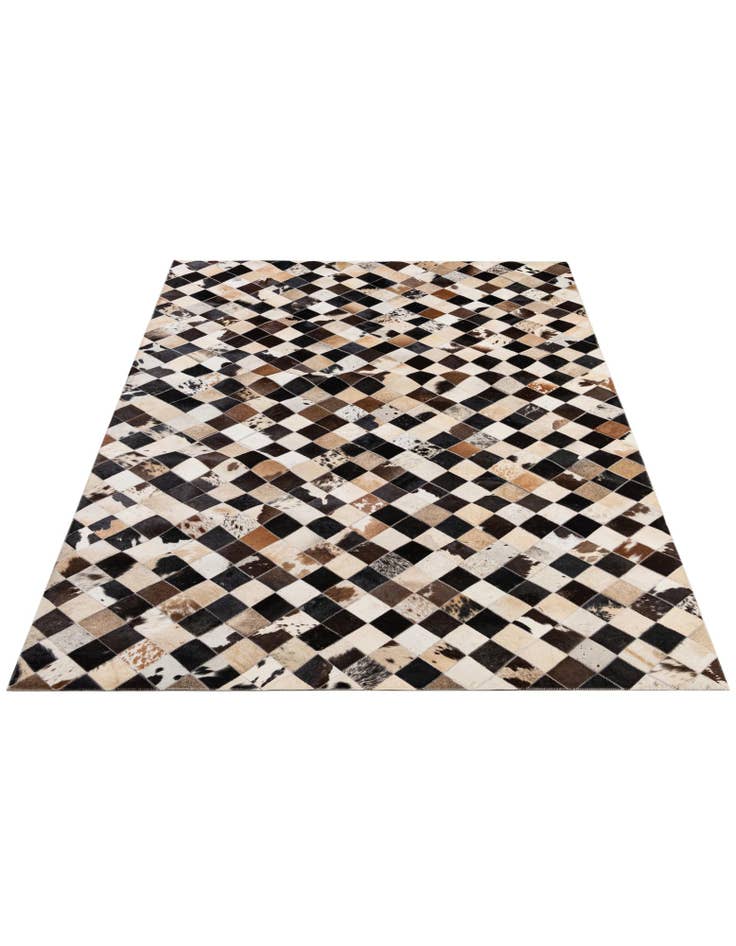 Detail image of 5' 1 x 8' Cowhide - Patchwork Rug