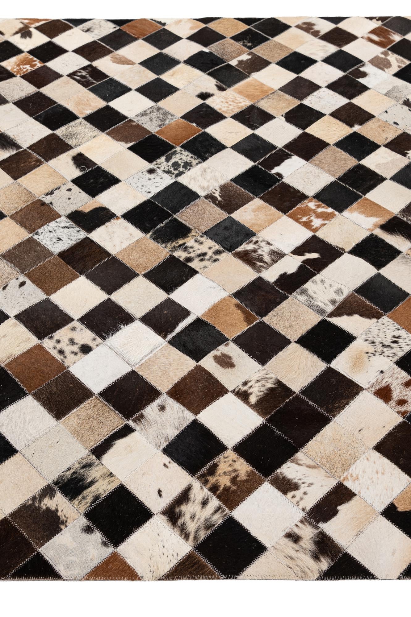 5' 1 x 8' Cowhide - Patchwork Rug
