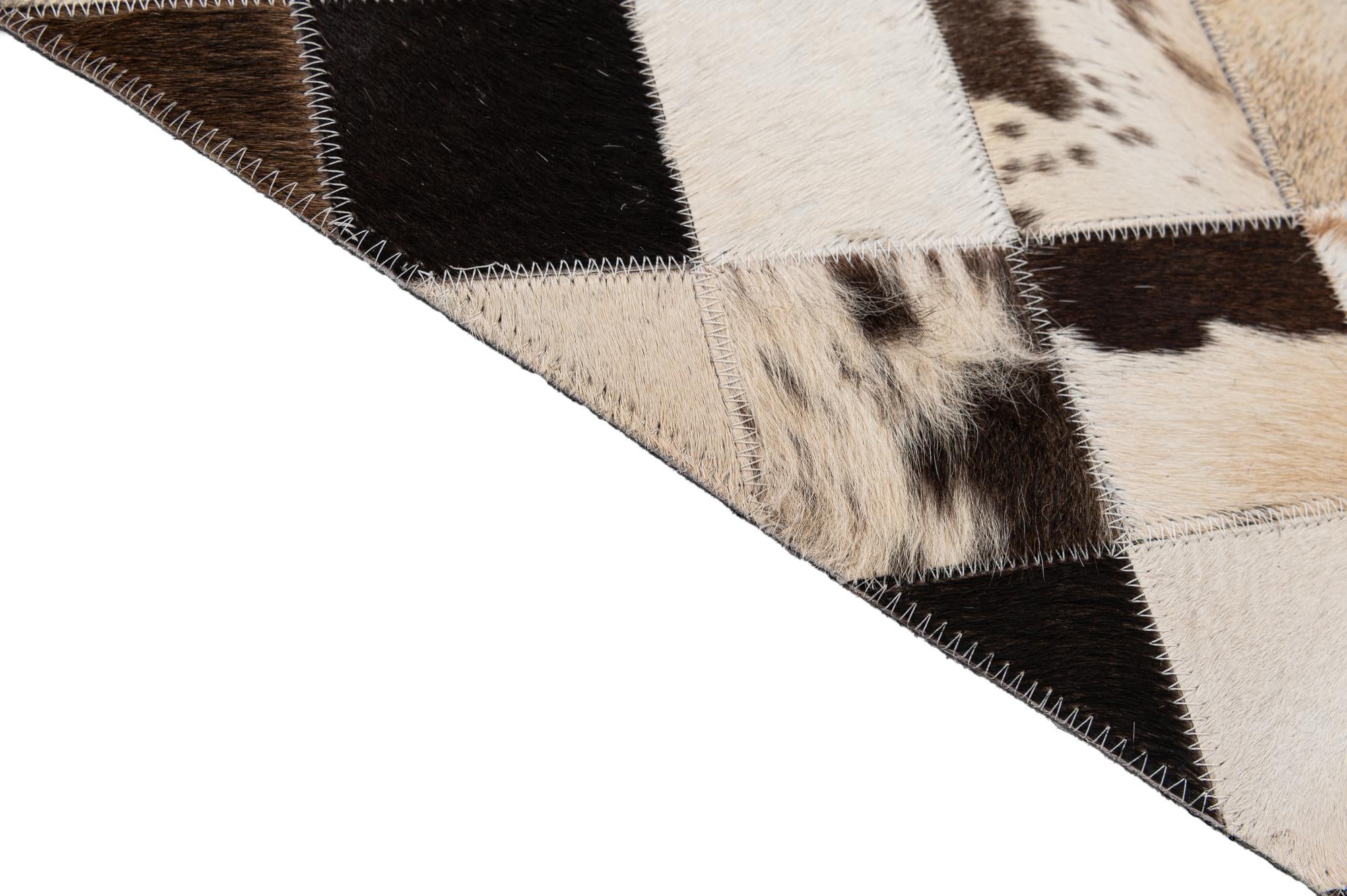 5' 1 x 8' Cowhide - Patchwork Rug