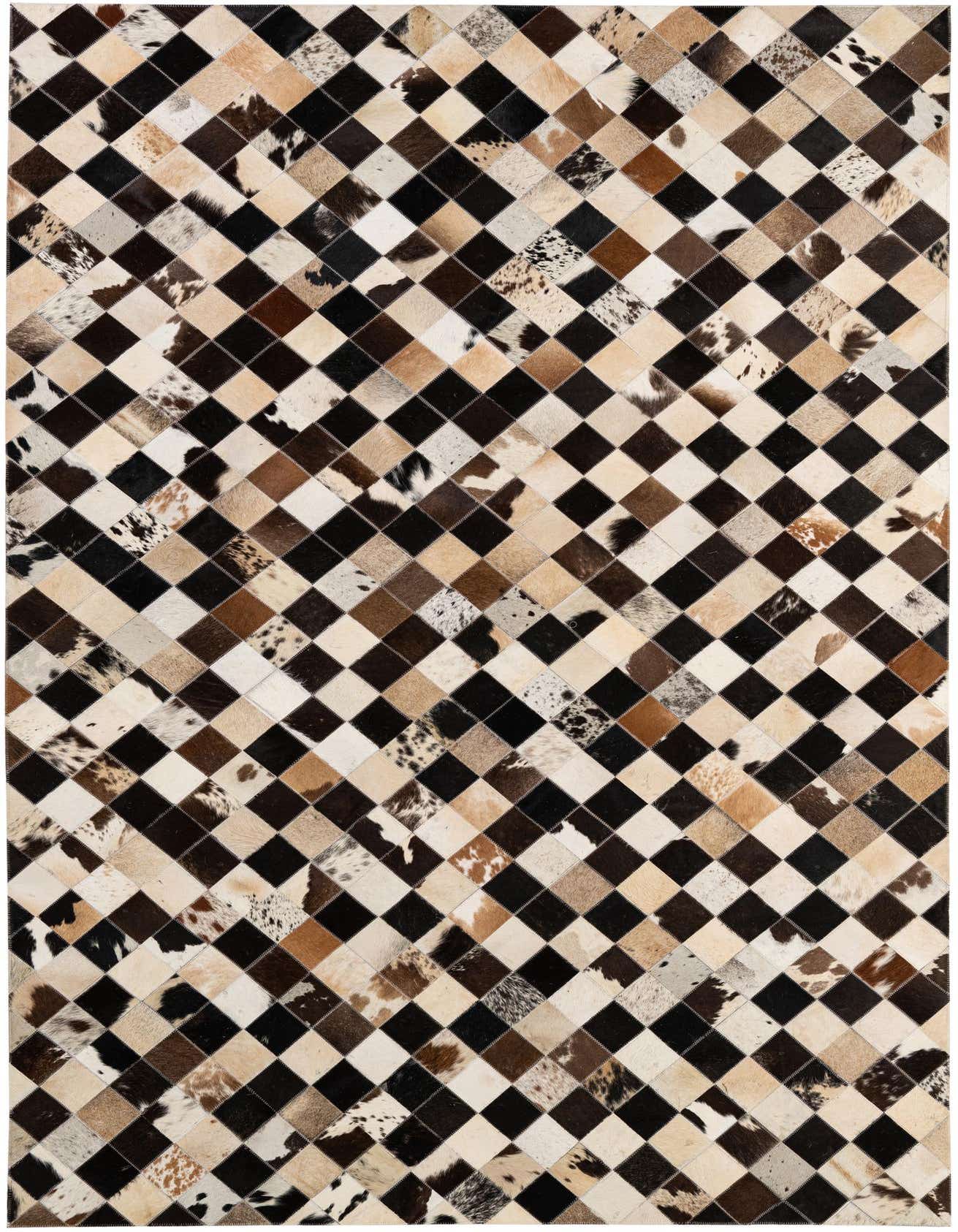 5' 1 x 8' Cowhide - Patchwork Rug