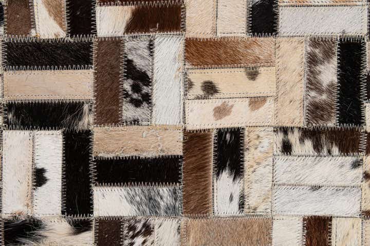 5' 1 x 8' Cowhide - Patchwork Rug