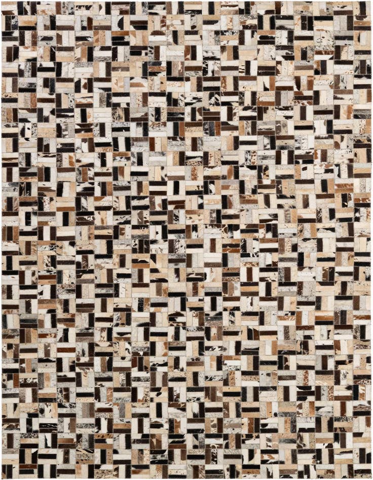 Detail image of 5' 1 x 8' Cowhide - Patchwork Rug