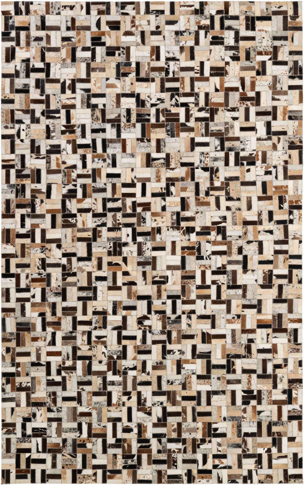 5' 1 x 8' Cowhide - Patchwork Rug