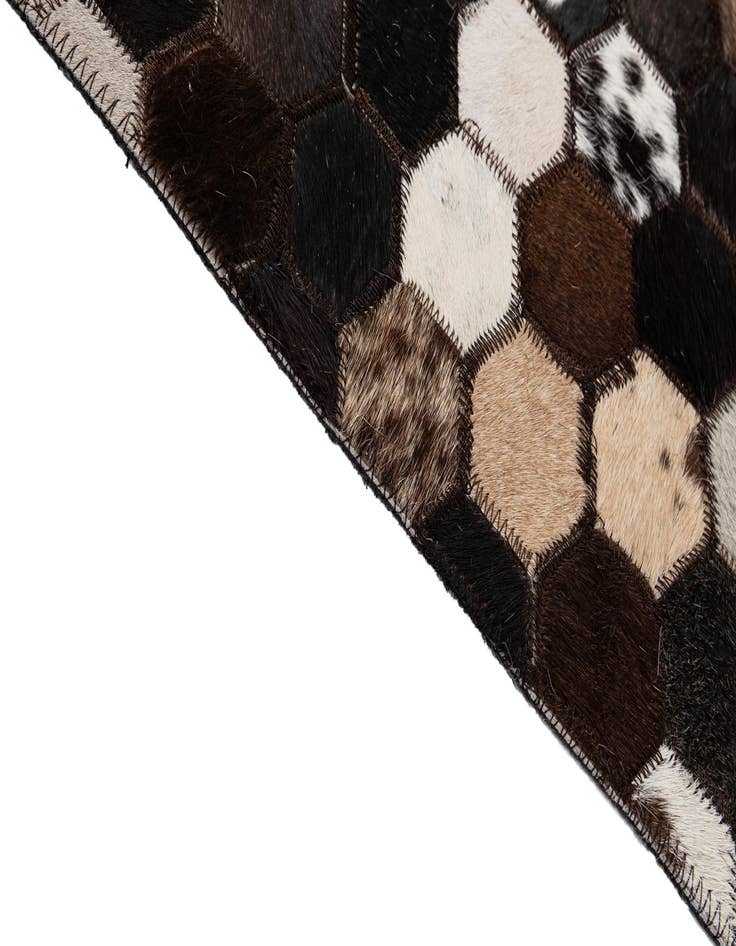 Detail image of 5' 2 x 8' Cowhide - Patchwork Rug