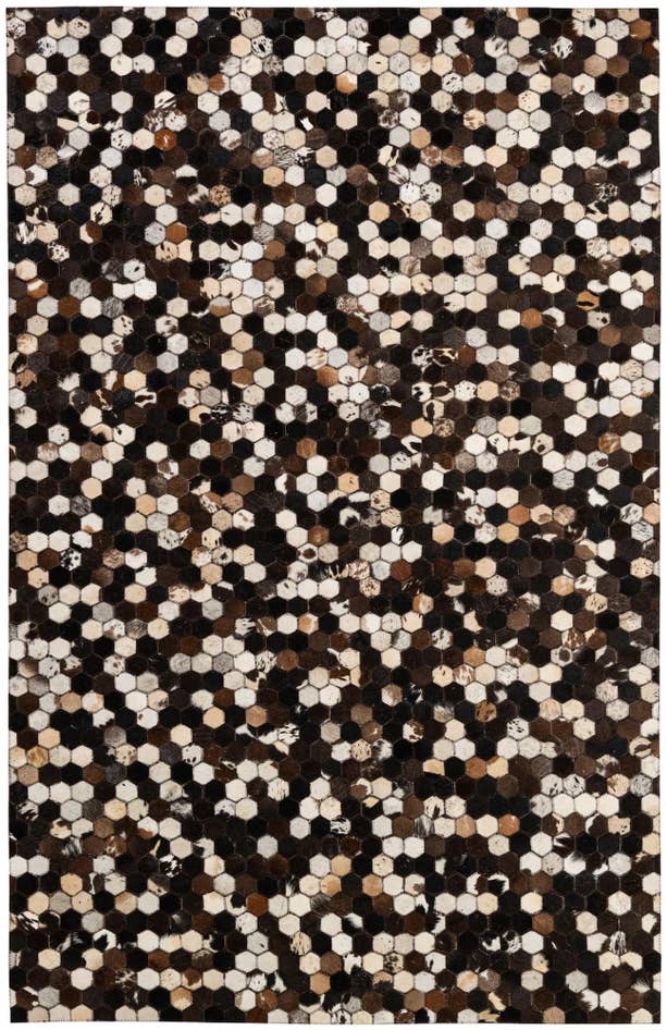 Detail image of 5' 2 x 8' Cowhide - Patchwork Rug