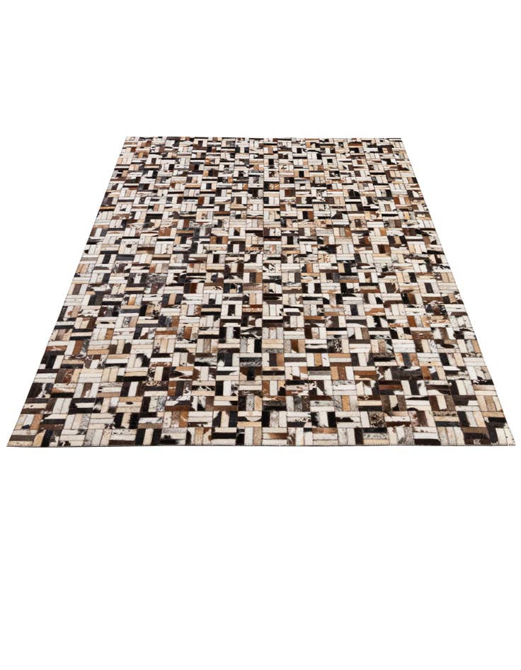 Detail image of 5' x 7' 11 Cowhide - Patchwork Rug