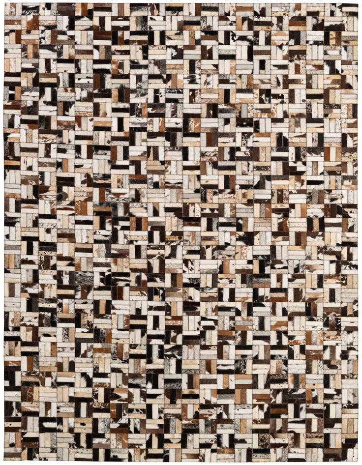 Detail image of 5' x 7' 11 Cowhide - Patchwork Rug