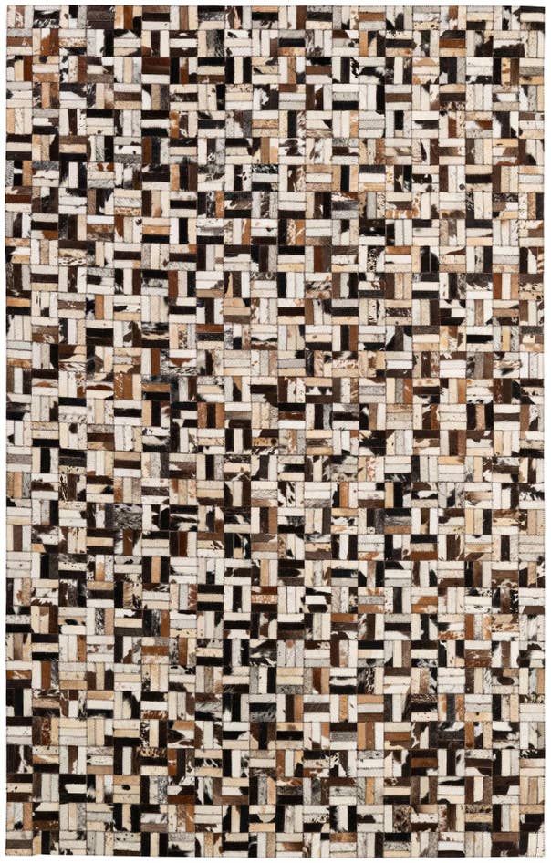 Detail image of 5' x 7' 11 Cowhide - Patchwork Rug