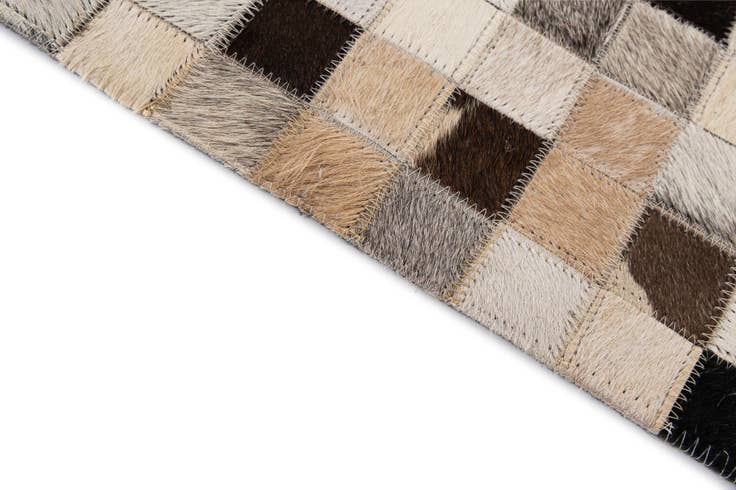 Detail image of 5' 3 x 8' 1 Cowhide - Patchwork Rug