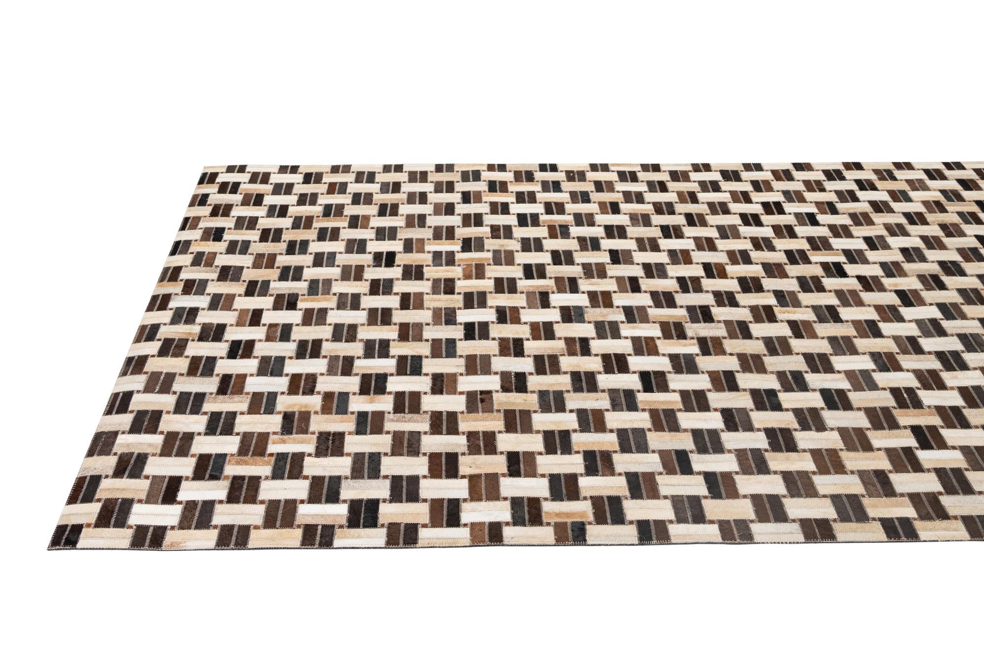 4' 11 x 7' 10 Cowhide - Patchwork Rug