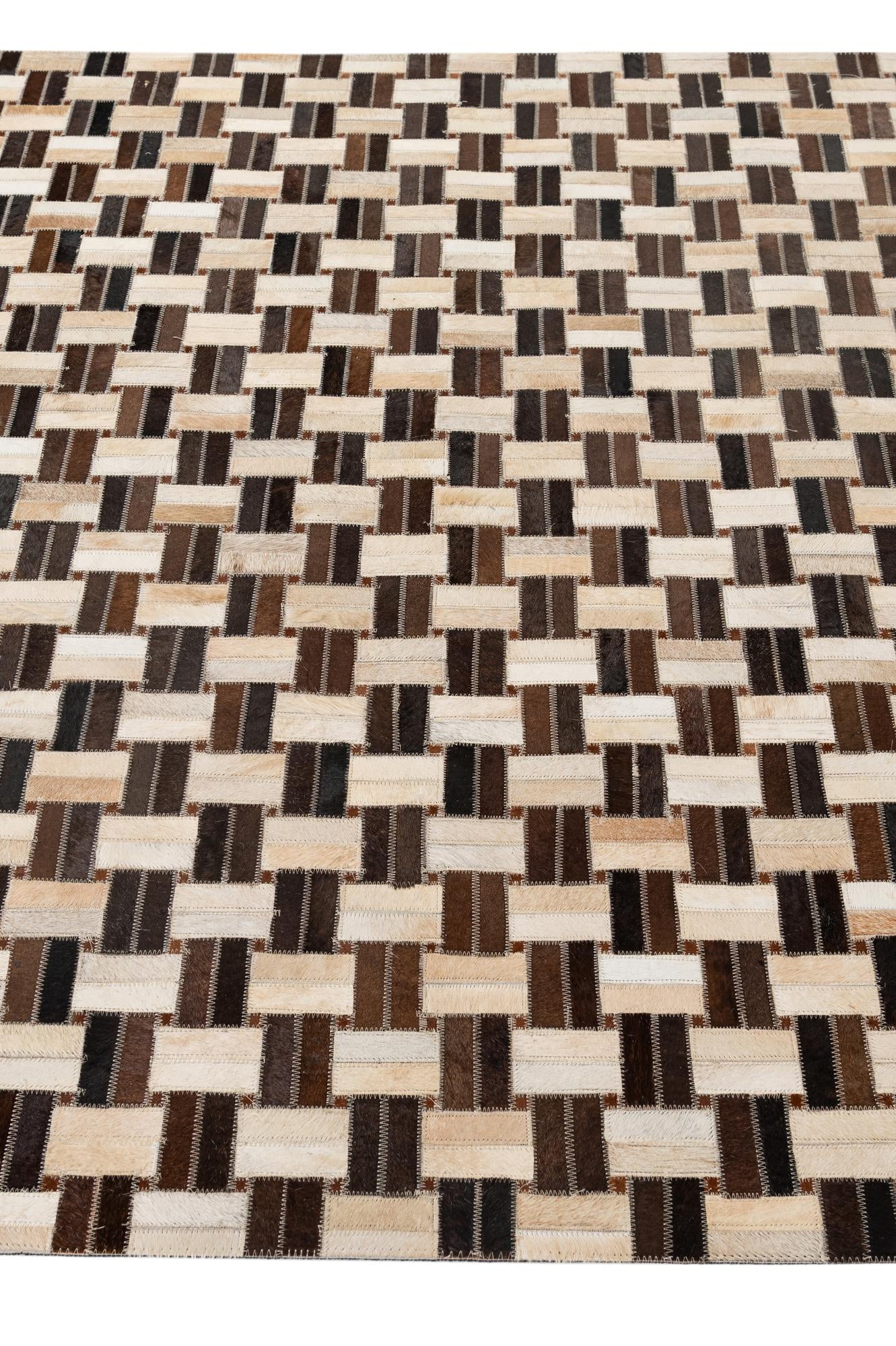 4' 11 x 7' 10 Cowhide - Patchwork Rug