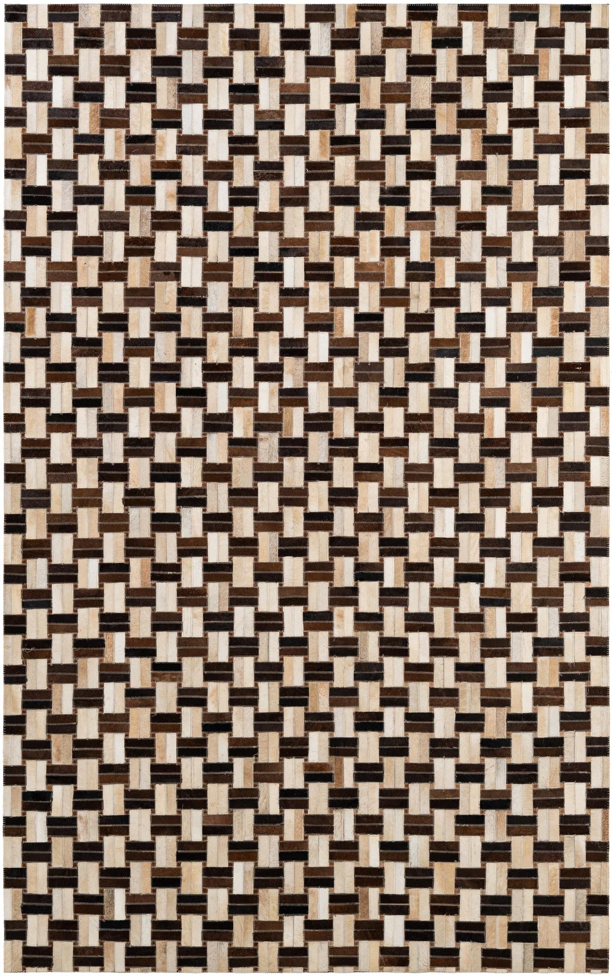 4' 11 x 7' 10 Cowhide - Patchwork Rug