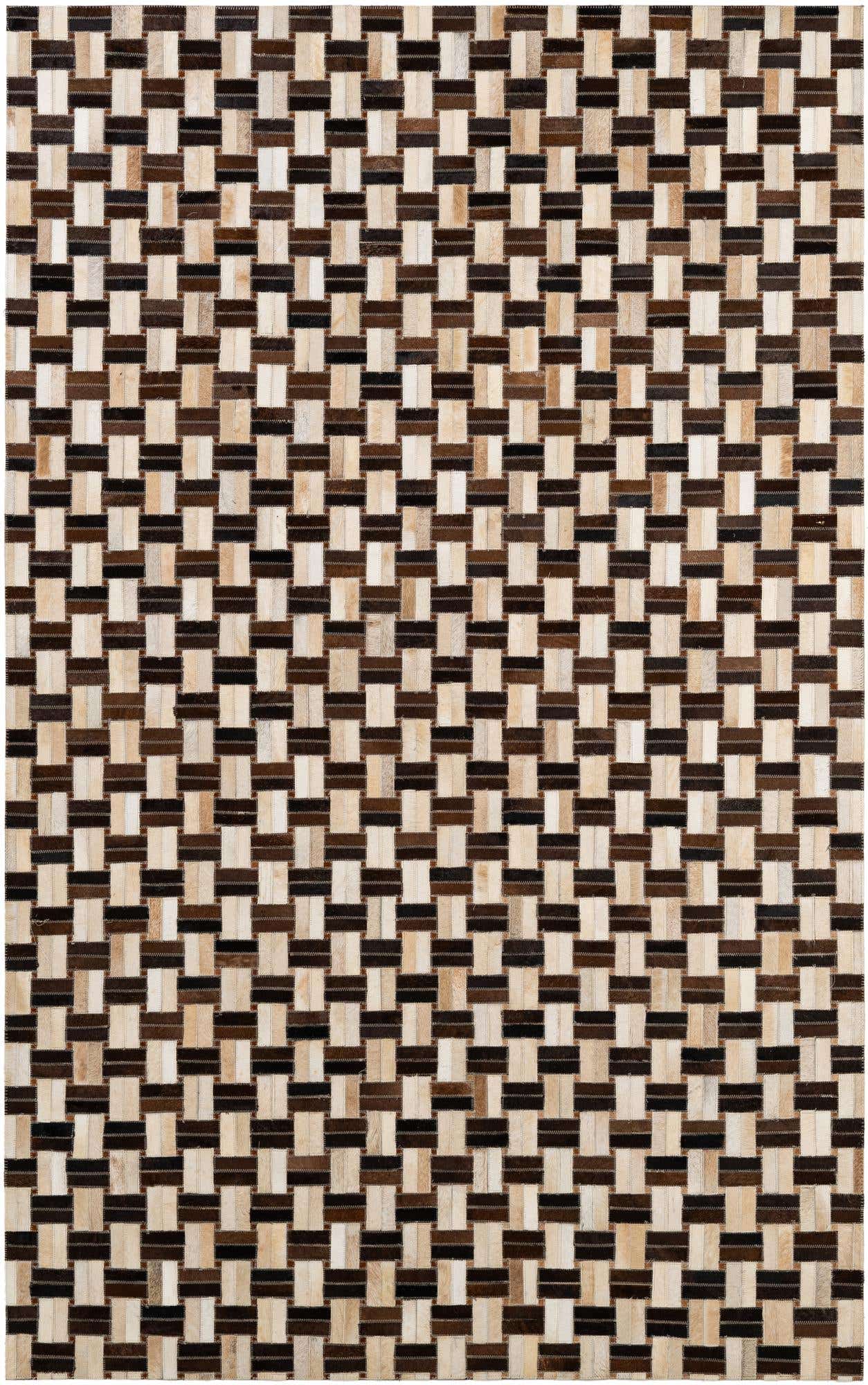 4' 11 x 7' 10 Cowhide - Patchwork Rug