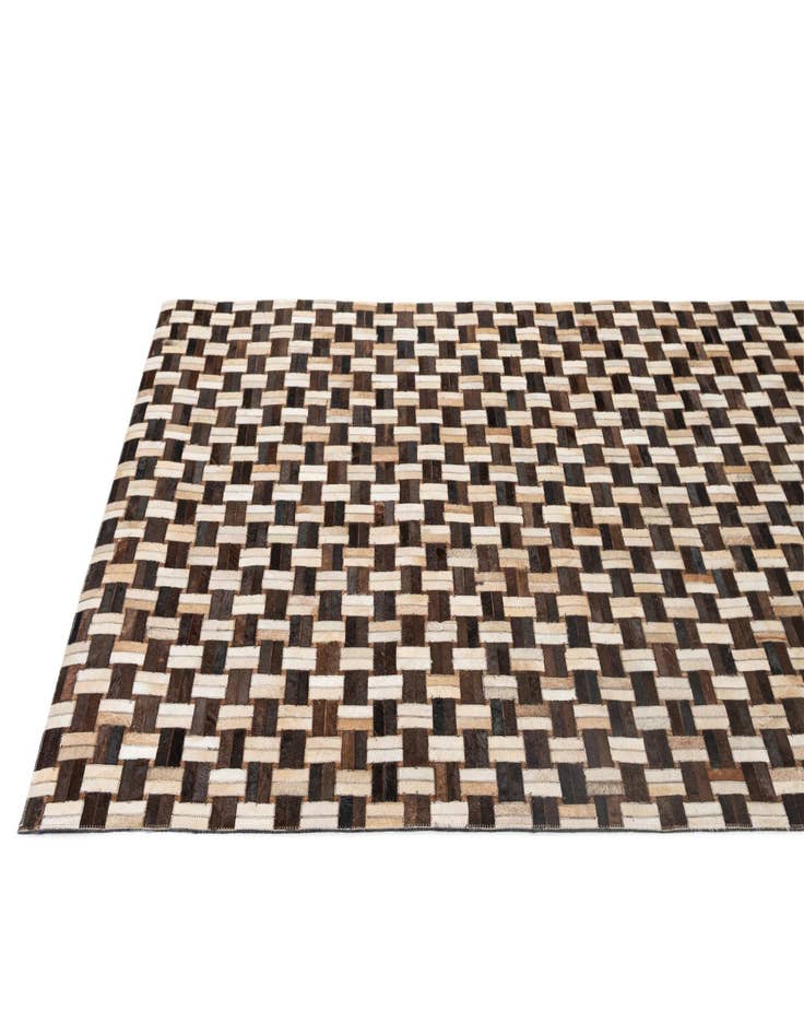 Detail image of 4' 11 x 7' 10 Cowhide - Patchwork Rug