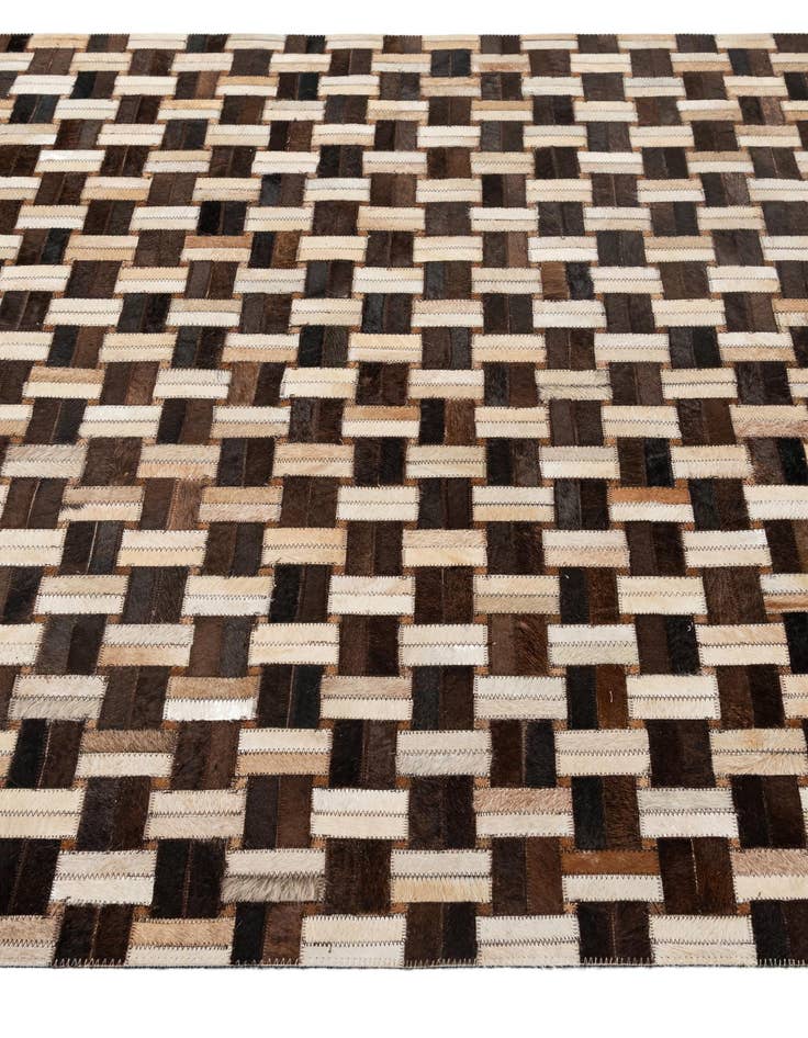 Detail image of 4' 11 x 7' 10 Cowhide - Patchwork Rug