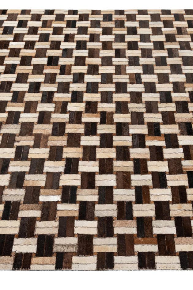 Detail image of 4' 11 x 7' 10 Cowhide - Patchwork Rug
