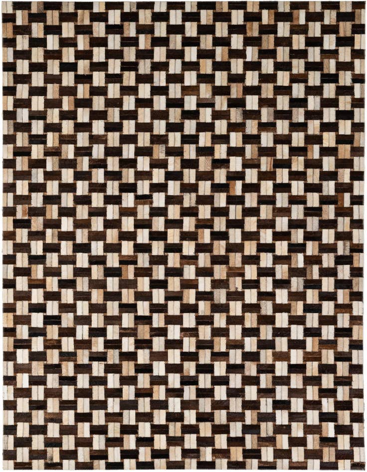 Detail image of 4' 11 x 7' 10 Cowhide - Patchwork Rug