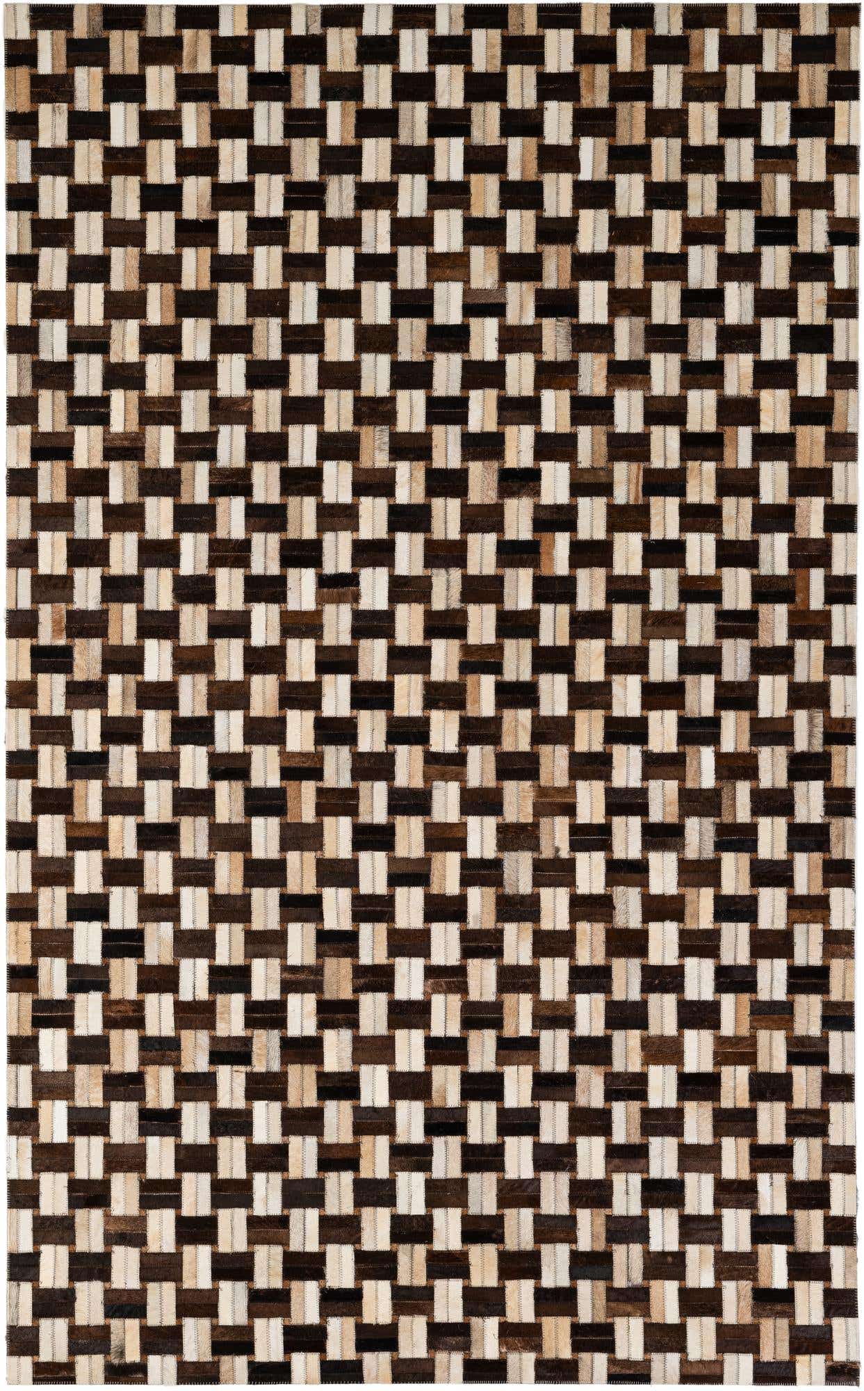 4' 11 x 7' 10 Cowhide - Patchwork Rug