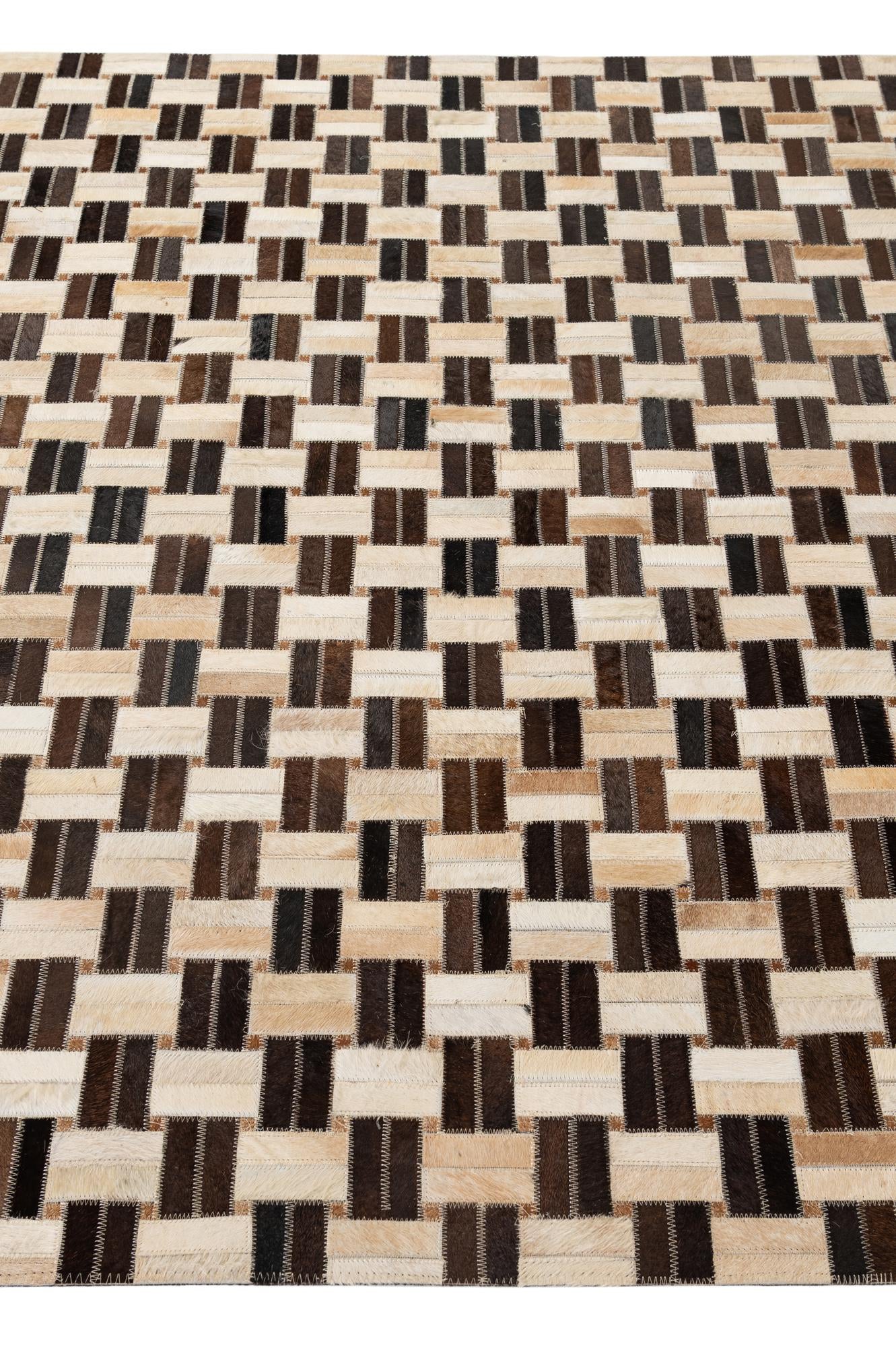 5' x 7' 11 Cowhide - Patchwork Rug